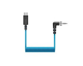 Sennheiser CL 35 USB-C Locking 3.5mm TRS to USB-C coiled cable