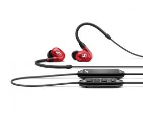 Sennheiser IE 100 PRO RED In-ear monitoring headphones featuring red ear buds