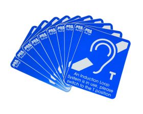 Signet PDA Pack of 10 self-adhesive ‘hearing loop fitted’ stickers