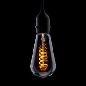 Prolite 4W Dimmable LED ST64 Spiral Funky Filament Lamp BC, Yellow
