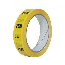 eLumen8 Cable Length ID Tape 24mm x 33m - 25m Yellow