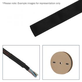 eLumen8 25.4mm (1'') Heatshrink Tubing, 2:1 Black, 50m