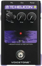 TC HELICON Voicetone X1 - Megaphone & Distortion Stompbox