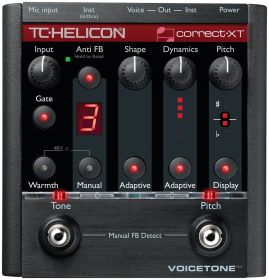 TC HELICON - Voicetone Correct XT - Adaptive Tone, Correction, Anti-Feedback Stompbox