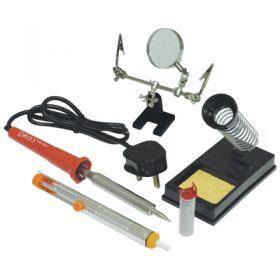 Eagle 30W High Quality Mains Powered Soldering Iron Kit Inc. Helping Hand  (Y061KGC)