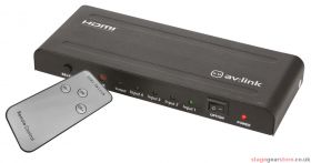 av:link HDM41 HDMI Switcher 4x1 with IR - 128.823UK
