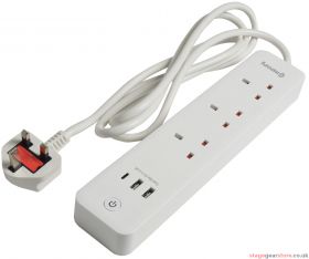 Mercury 3-Gang WiFi Smart Power Strip with USB  350.155UK