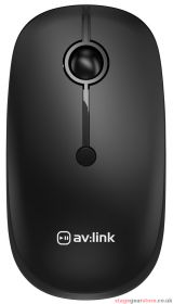 av:link Bluetooth Ultra-Slim Silent Wireless Mouse Black - 500.015UK