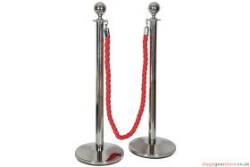 Citronic VIP Queue Barrier Posts and Rope Set - 853.982UK