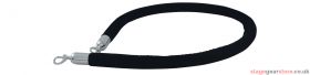 Citronic Velvet Black Security Rope with Hooks 1.5m - 853.988UK