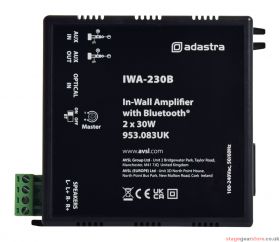 Adastra IWA230B In-wall Amplifier with Bluetooth 2 x 30W 953.083UK