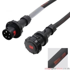 63A Male to 63A Female extension Lead, 415v, 3 phase, 16mm, 5 core, 2m