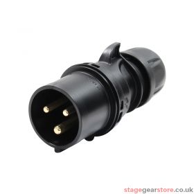 PCE 32A 230V 2P+E Black Plug (023-6X)