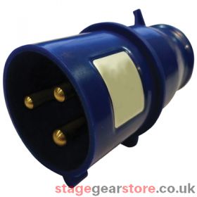 Eagle 230V Blue 32 A 3 Contact High Current In-line Plug