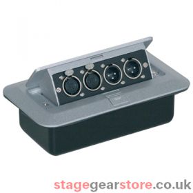 Eagle Pop-up AV Combination Plate with 3 Pin Chassis Plugs & XLR Sockets