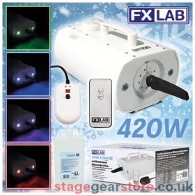 FX Lab A kit comprising of a G002GSS Snow Storm III Artificial Snow Effects Machine and a 250ml Bottle of Venu Concentrated Snow Fluid